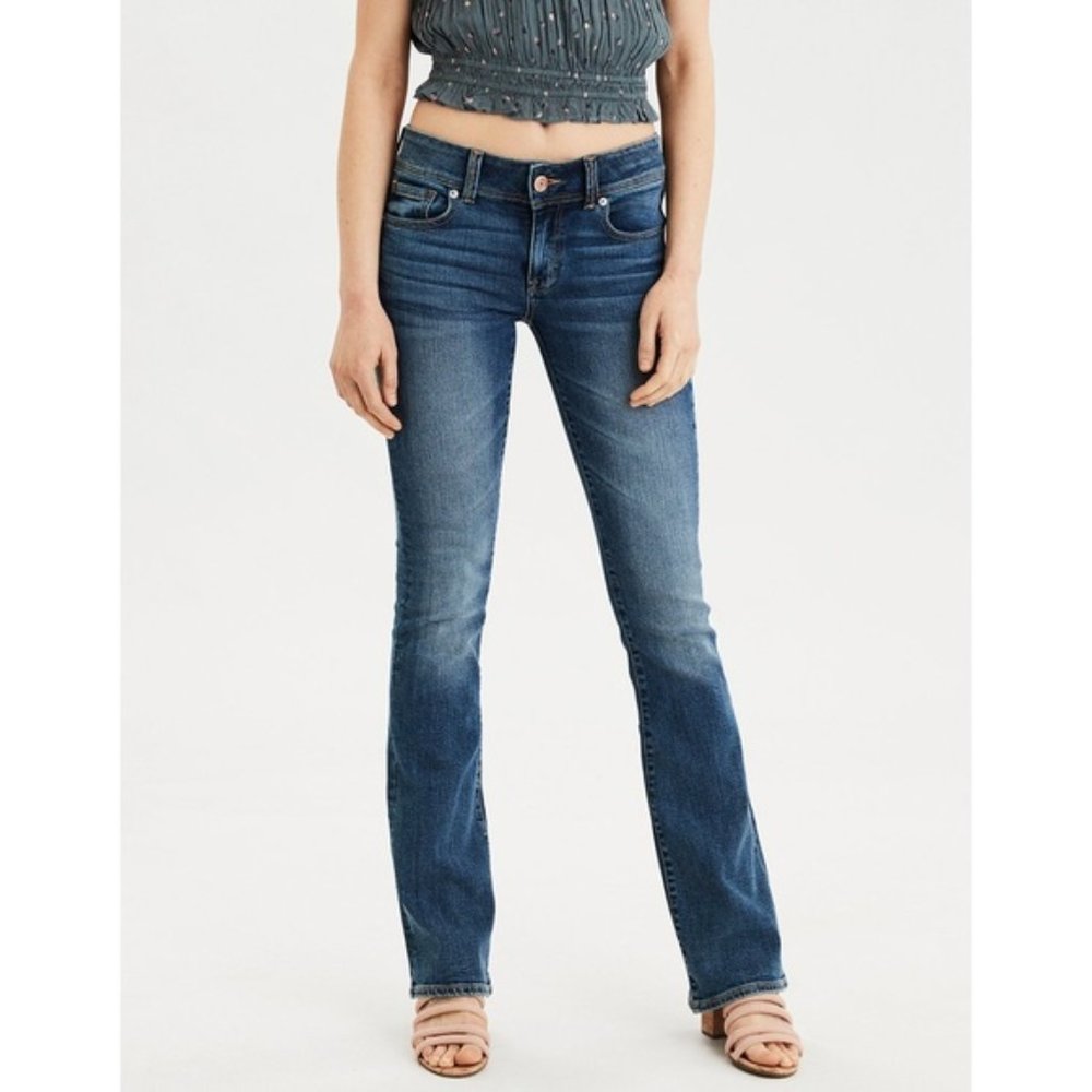 AEO | Super Stretch Kickboot Midrise Jeans - Picture 1 of 7